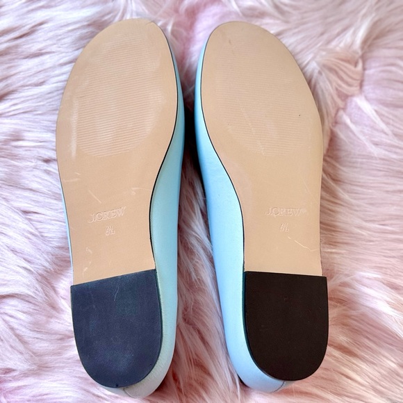 NWT J. CREW Andi Keyhole Ballet Flats in Leather CITY BLUE 6.5 $148 - Picture 3 of 5